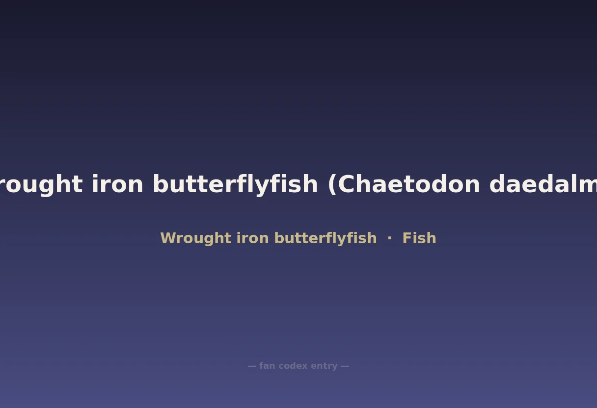 Wrought iron butterflyfish (Chaetodon daedalma)