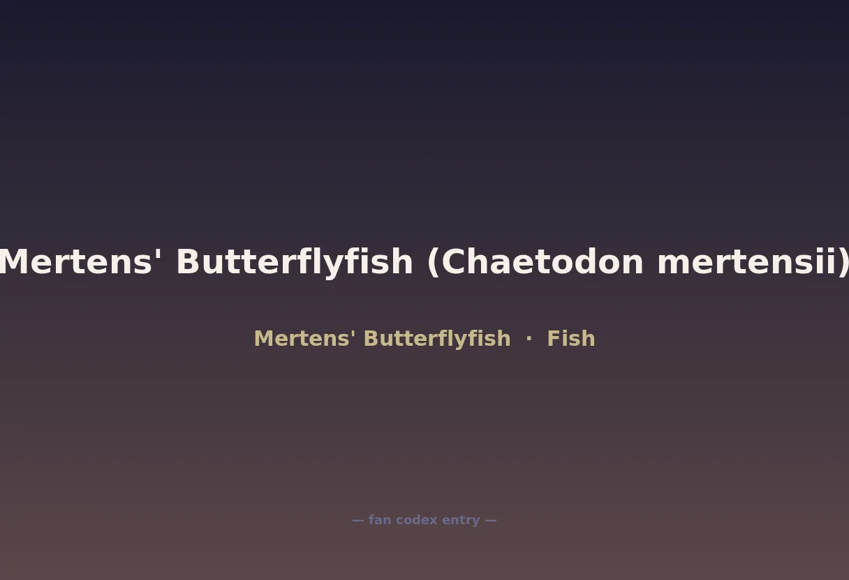 Mertens' Butterflyfish (Chaetodon mertensii)