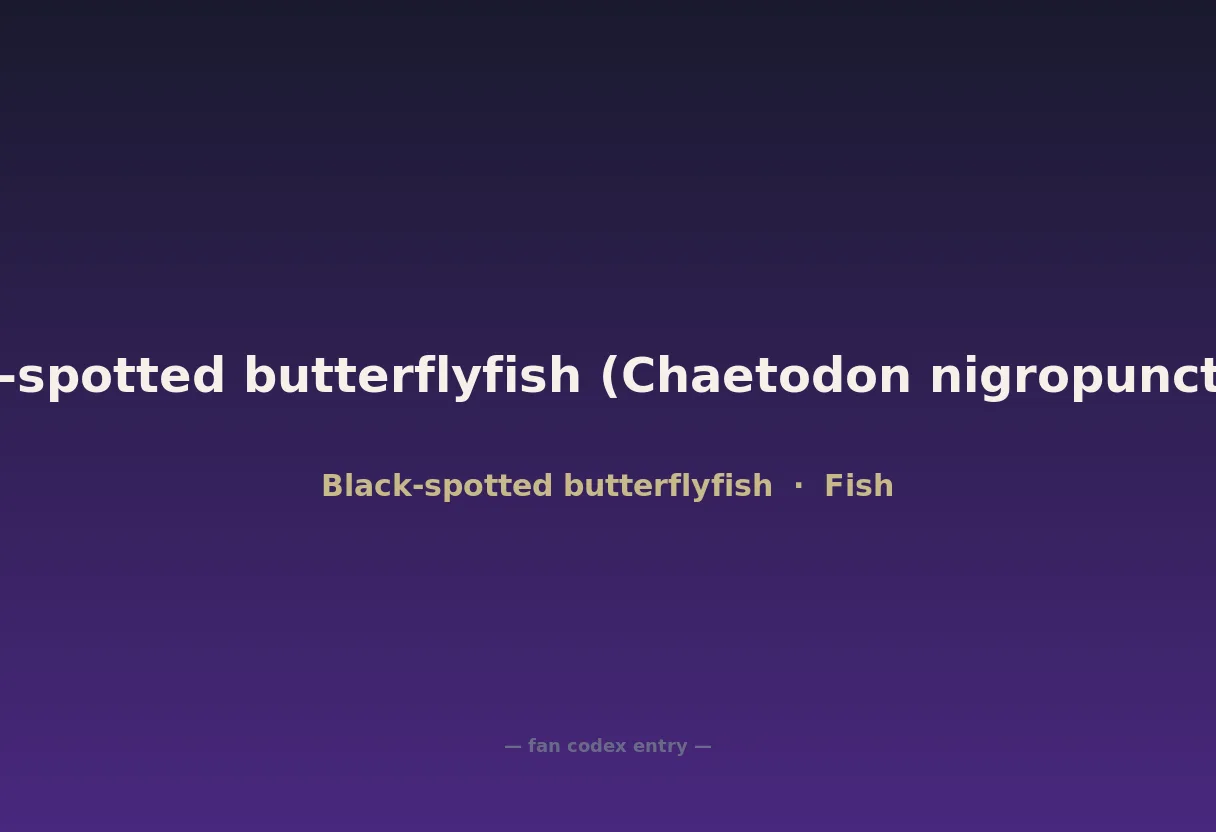Black-spotted butterflyfish (Chaetodon nigropunctatus)