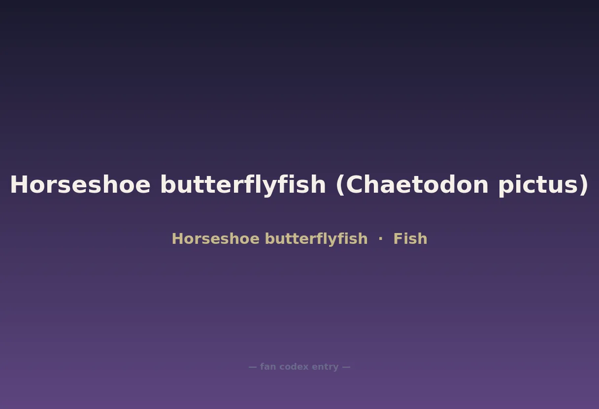 Horseshoe butterflyfish (Chaetodon pictus)