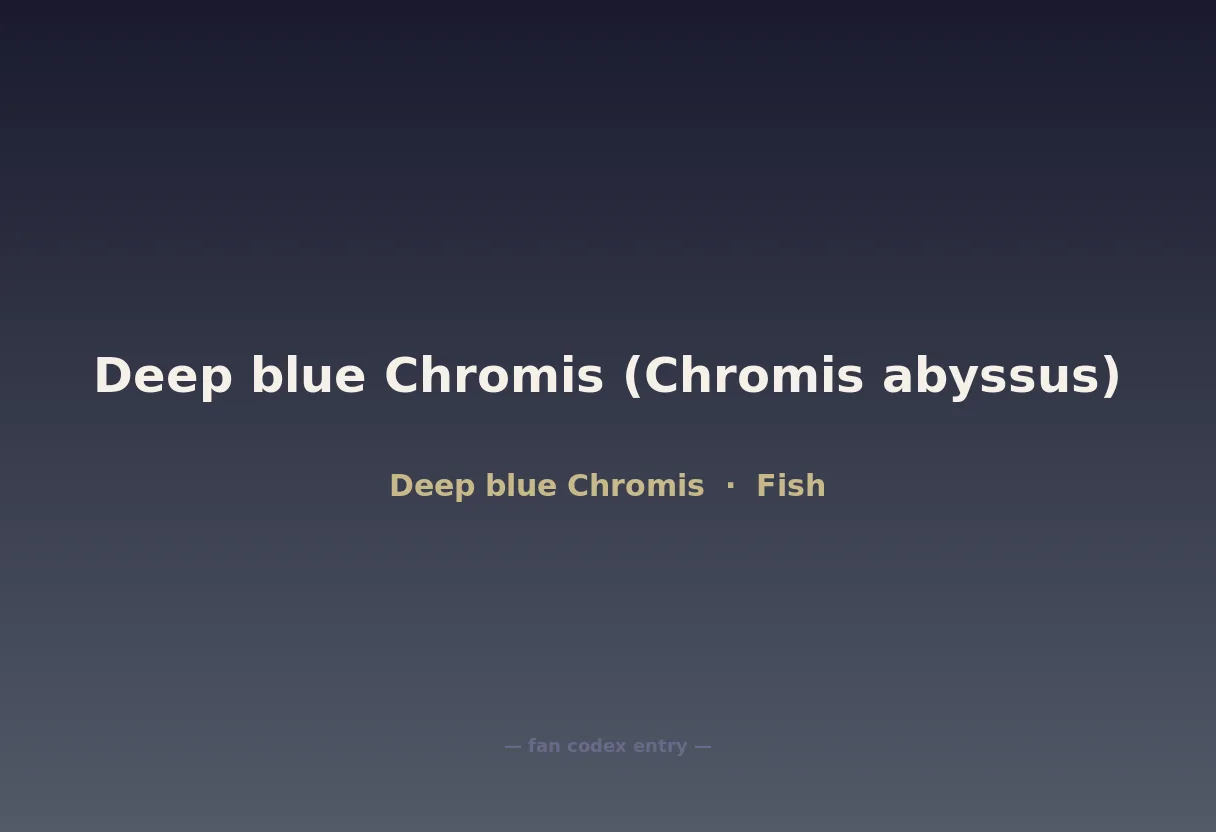 Deep blue Chromis (Chromis abyssus)