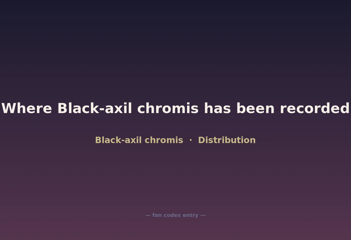 Where Black-axil chromis has been recorded