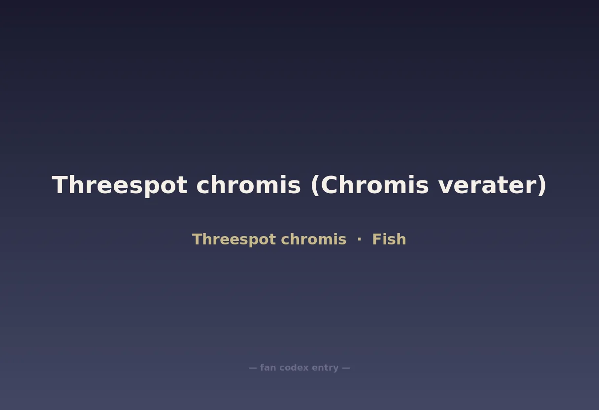 Threespot chromis (Chromis verater)