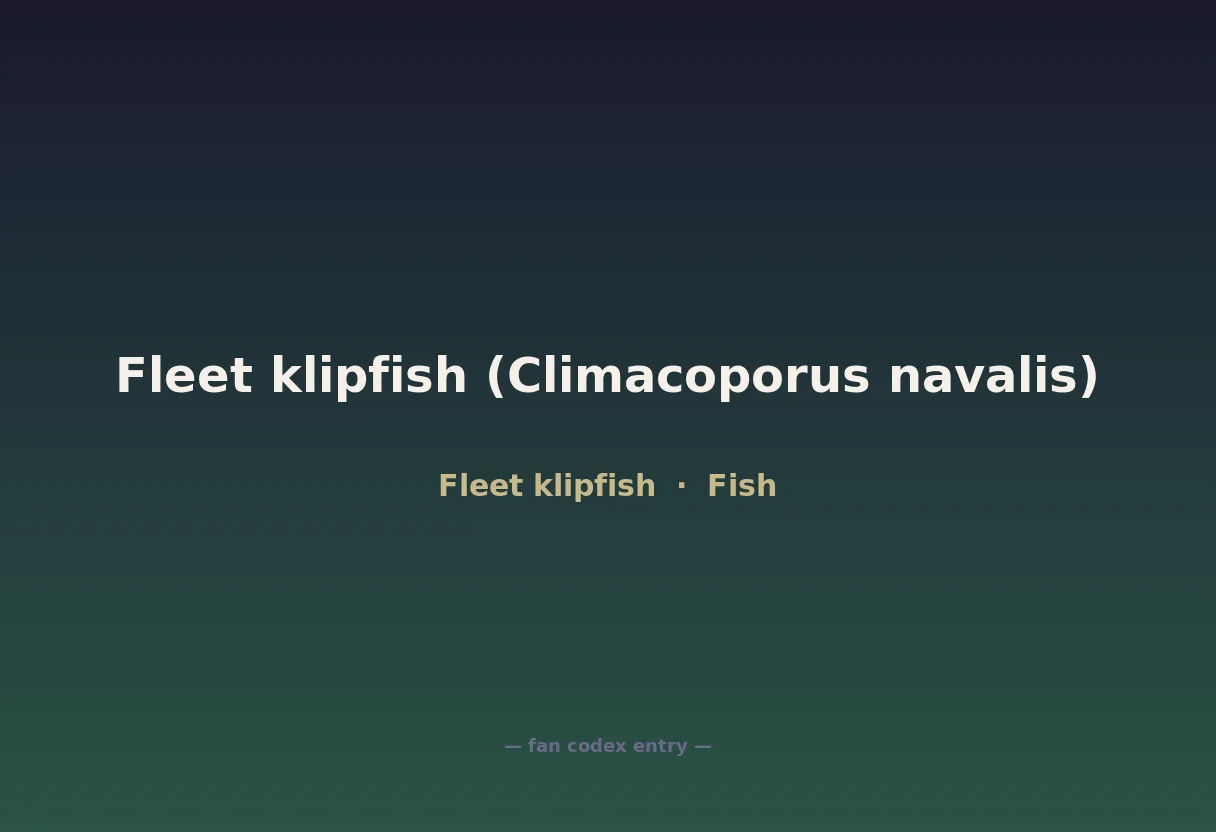 Fleet klipfish (Climacoporus navalis)