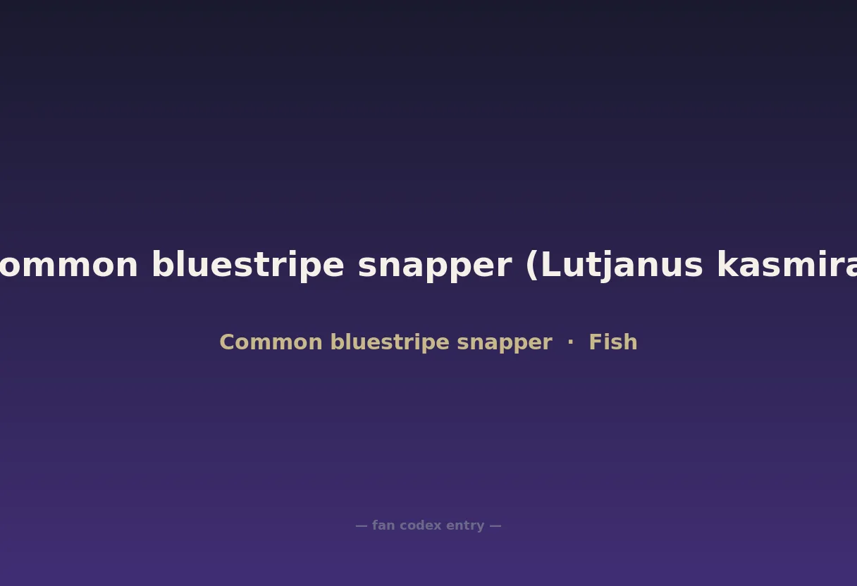 Common bluestripe snapper (Lutjanus kasmira)