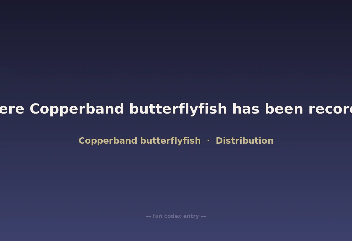 Where Copperband butterflyfish has been recorded