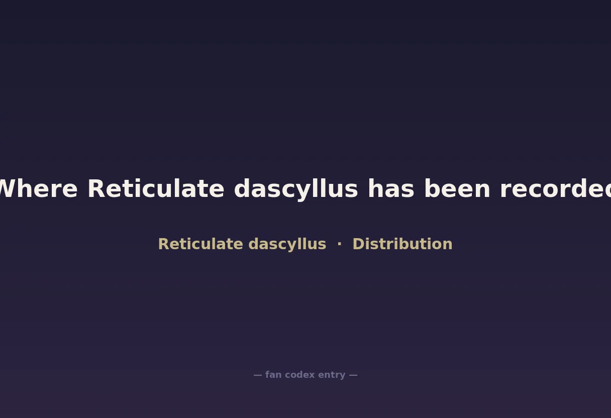 Where Reticulate dascyllus has been recorded