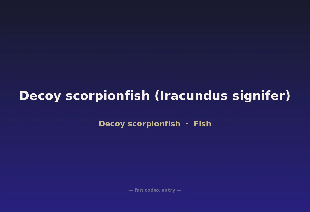 Decoy scorpionfish (Iracundus signifer)