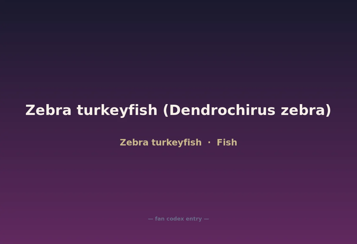 Zebra turkeyfish (Dendrochirus zebra)