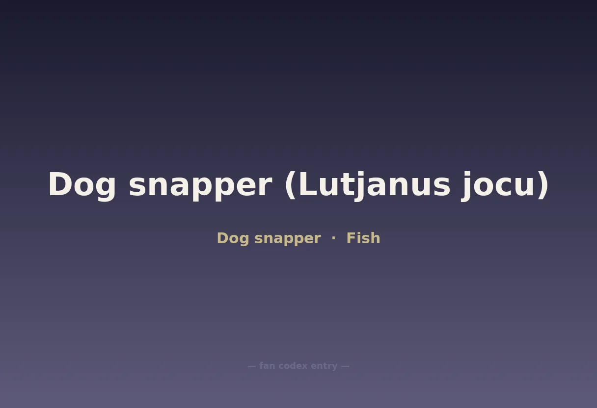 Dog snapper (Lutjanus jocu)