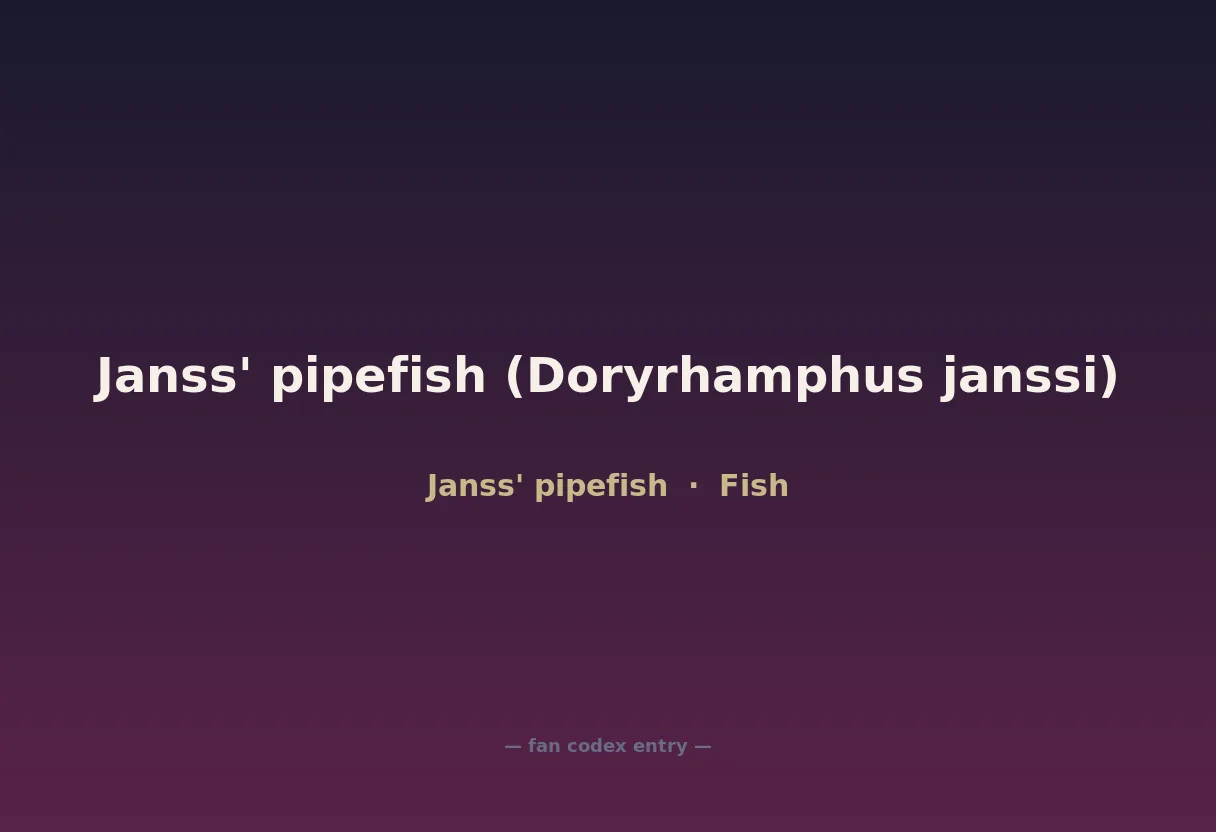 Janss' pipefish (Doryrhamphus janssi)