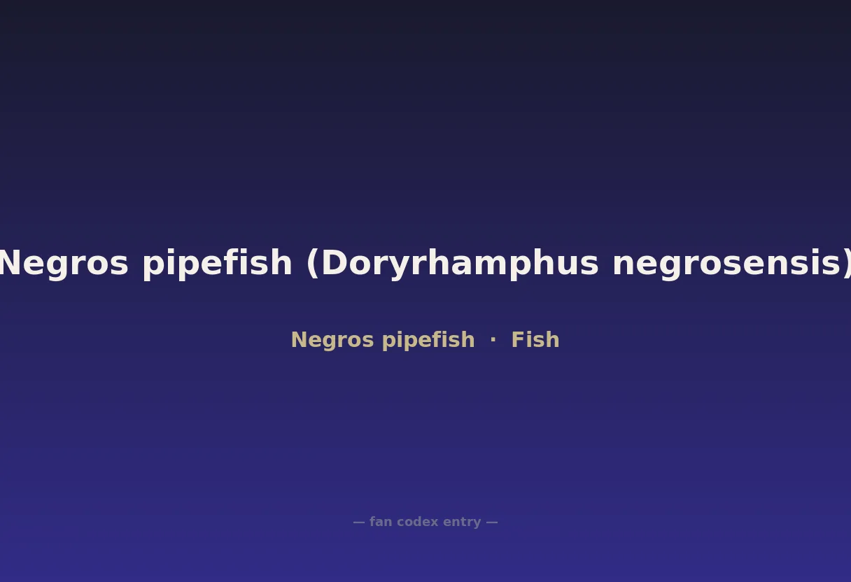 Negros pipefish (Doryrhamphus negrosensis)