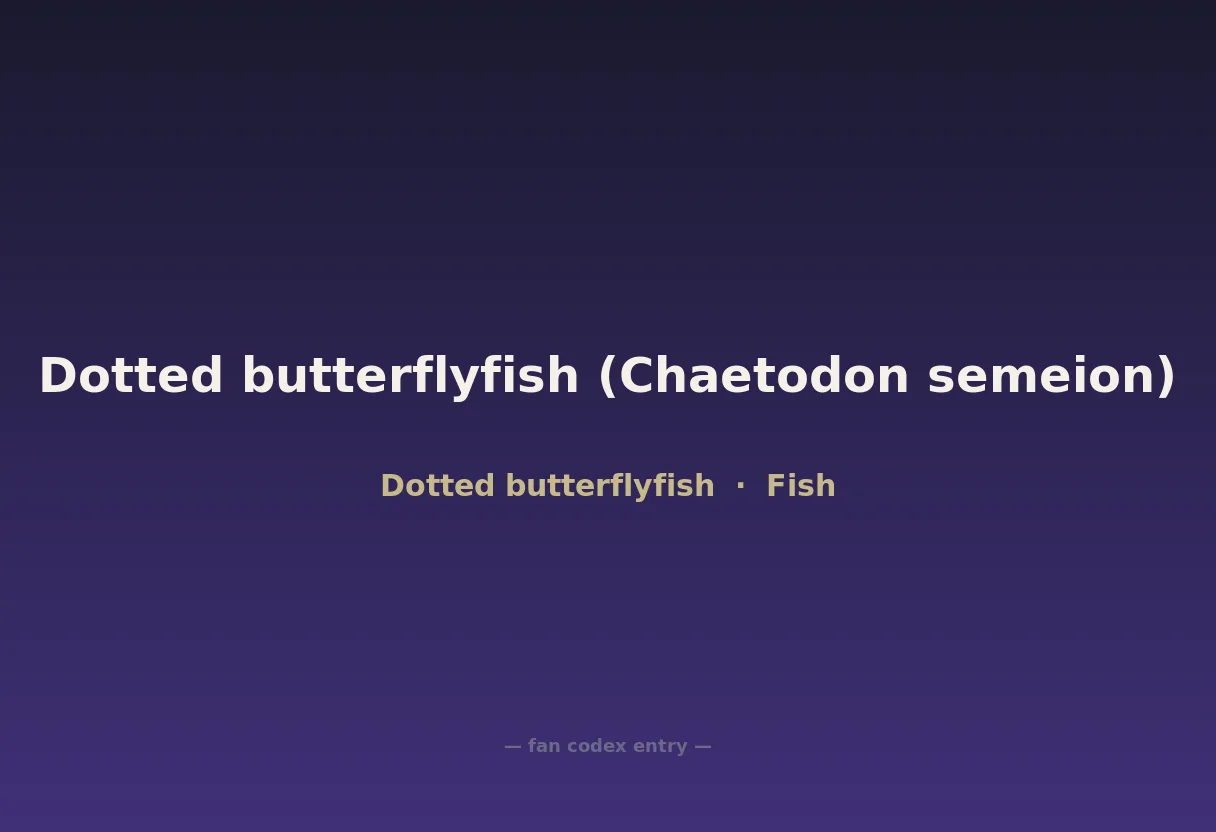 Dotted butterflyfish (Chaetodon semeion)