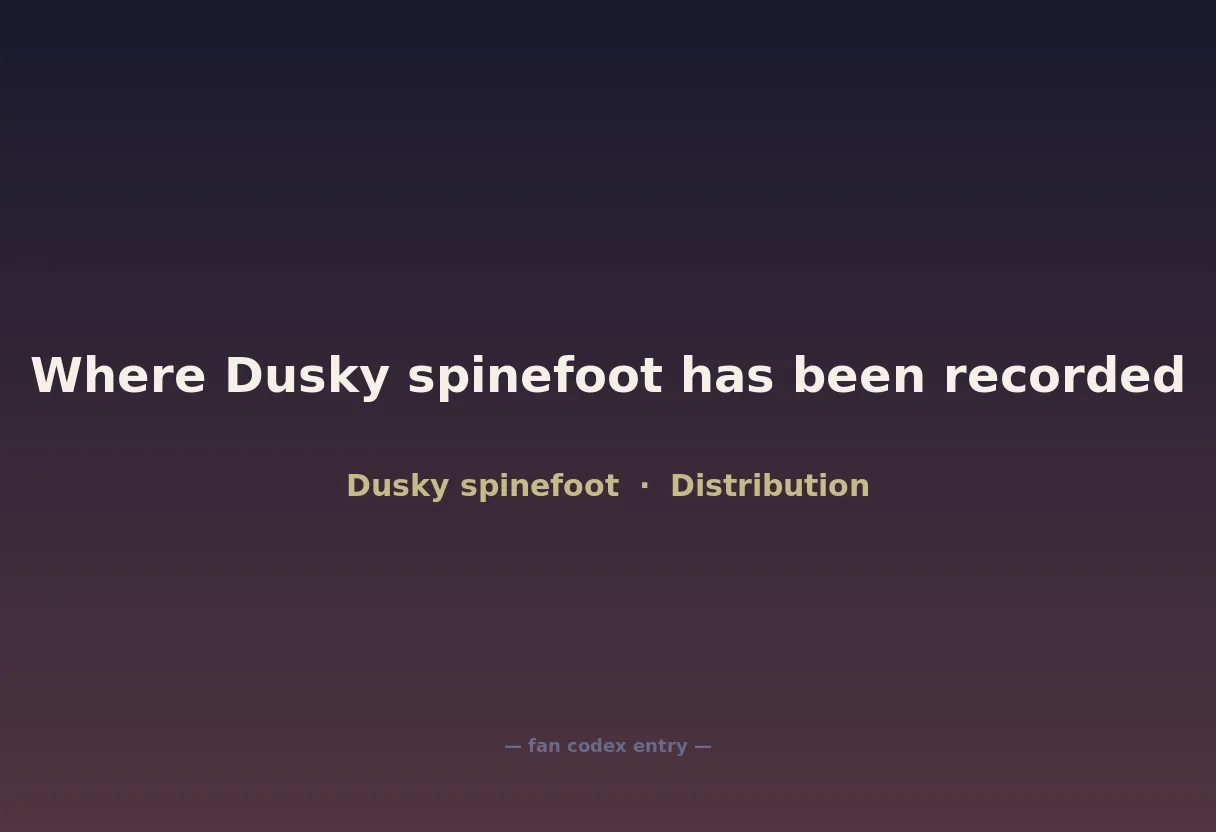 Where Dusky spinefoot has been recorded