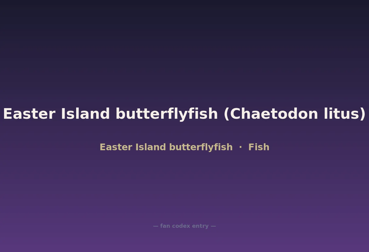 Easter Island butterflyfish (Chaetodon litus)