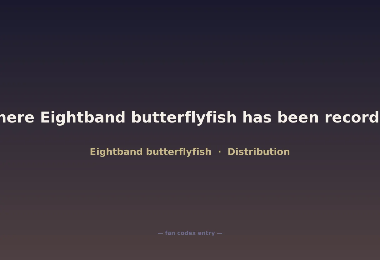 Where Eightband butterflyfish has been recorded