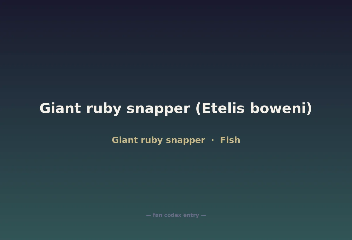 Giant ruby snapper (Etelis boweni)