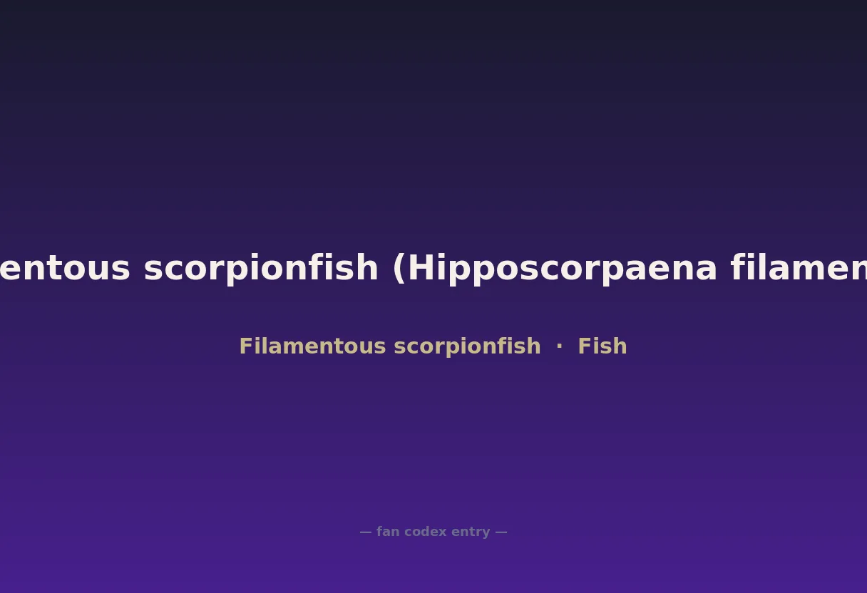 Filamentous scorpionfish (Hipposcorpaena filamentosa)