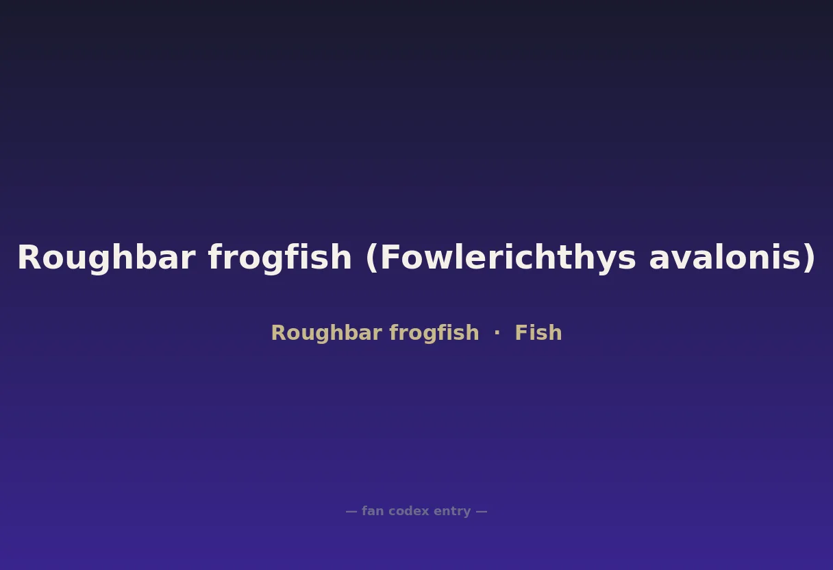Roughbar frogfish (Fowlerichthys avalonis)