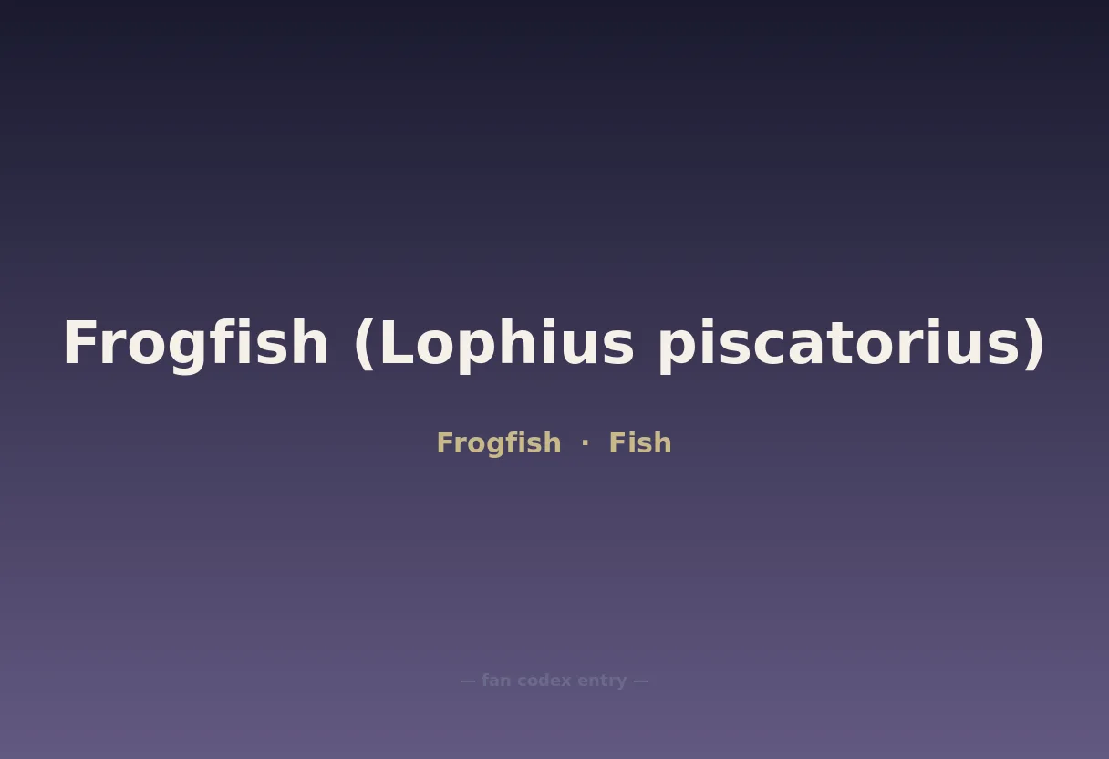 Frogfish (Lophius piscatorius)