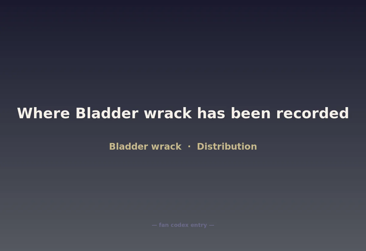 Where Bladder wrack has been recorded