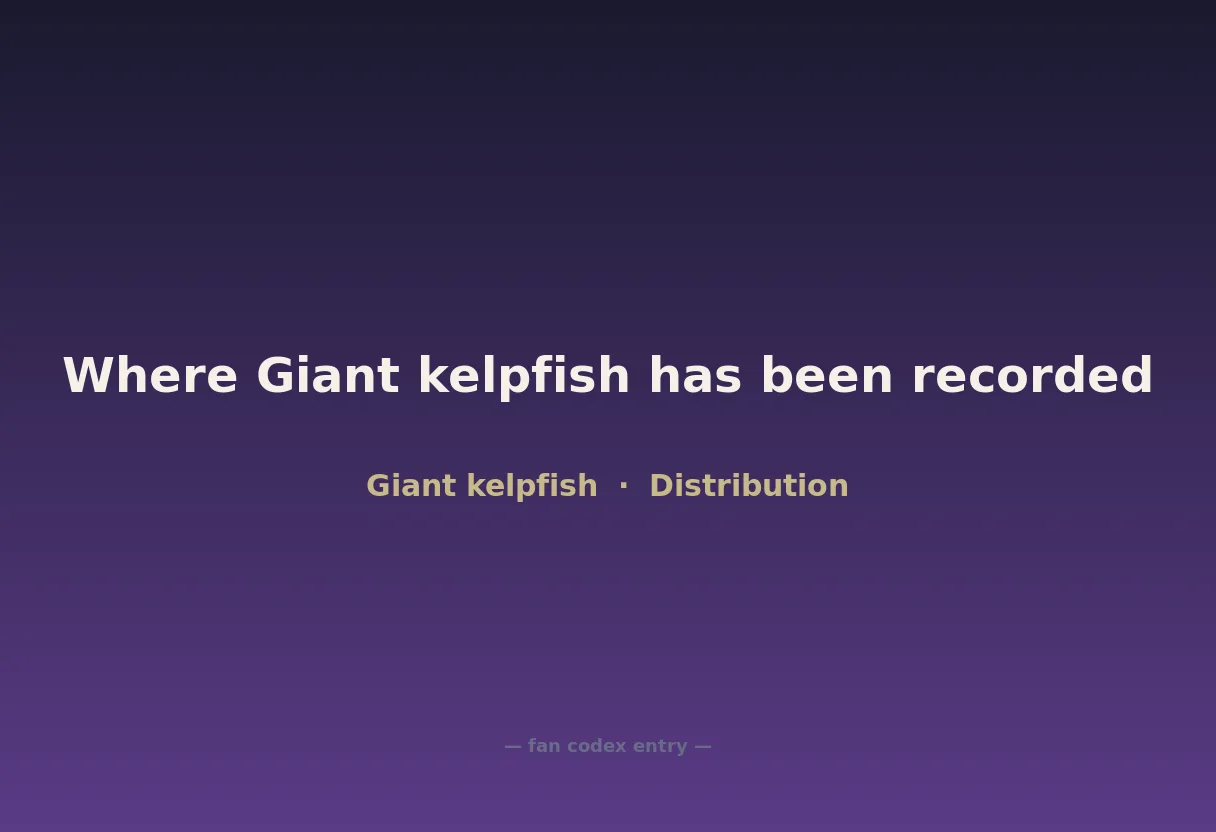 Where Giant kelpfish has been recorded