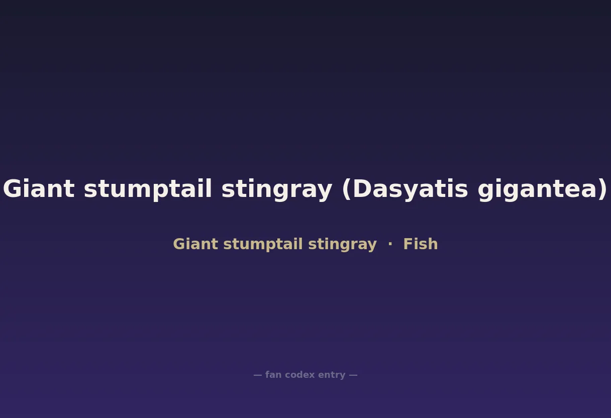 Giant stumptail stingray (Dasyatis gigantea)