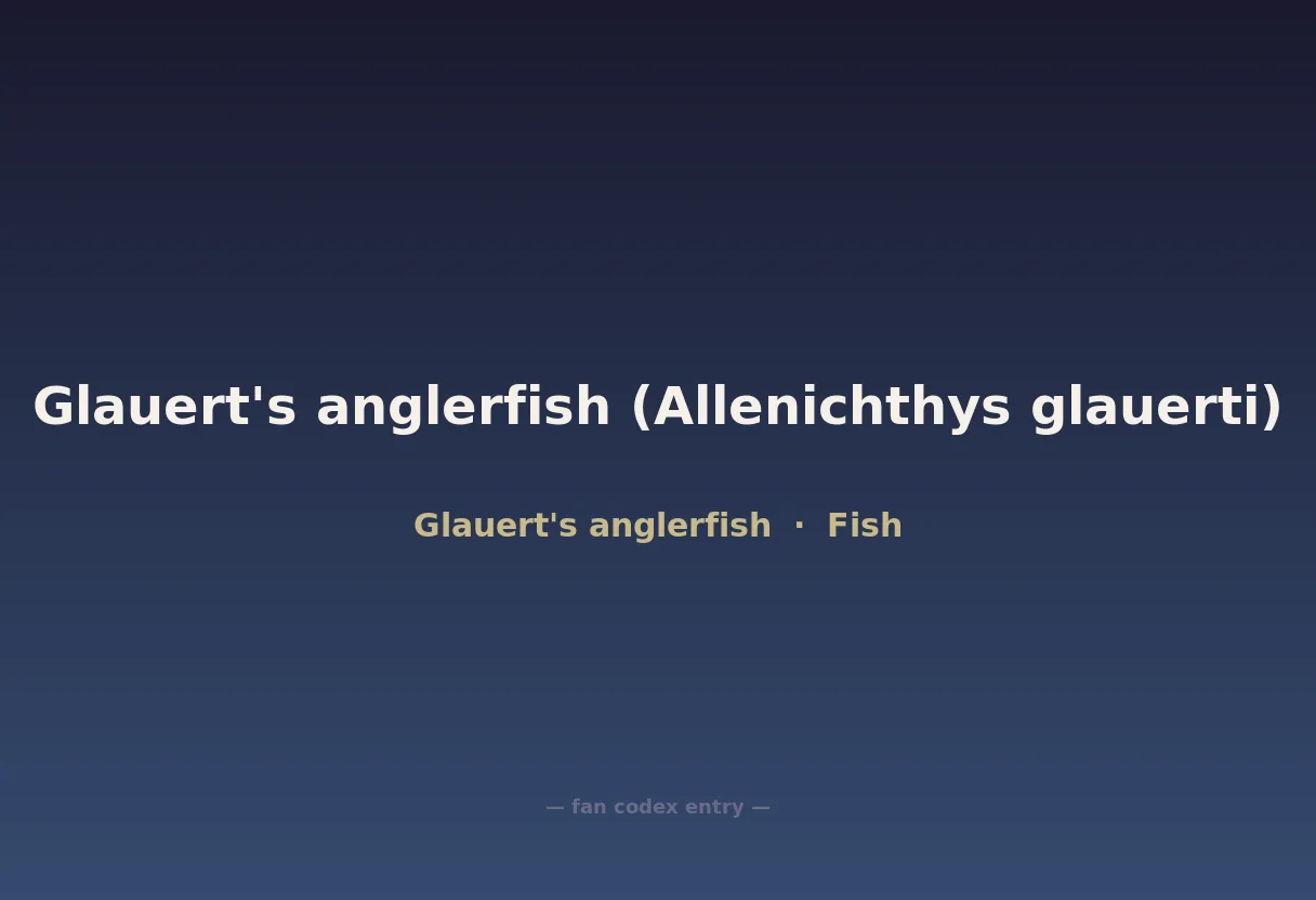 Glauert's anglerfish (Allenichthys glauerti)