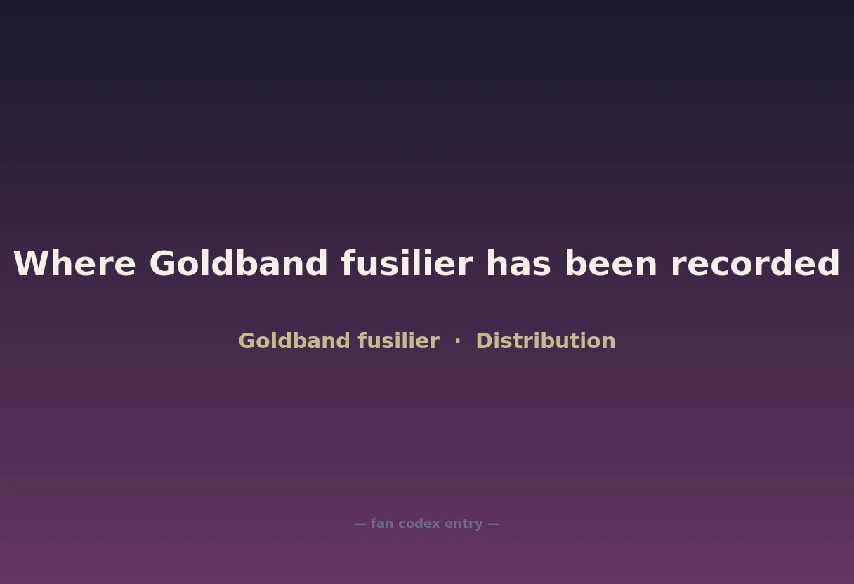 Where Goldband fusilier has been recorded