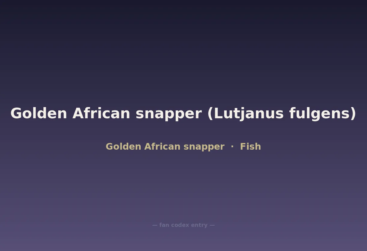 Golden African snapper (Lutjanus fulgens)
