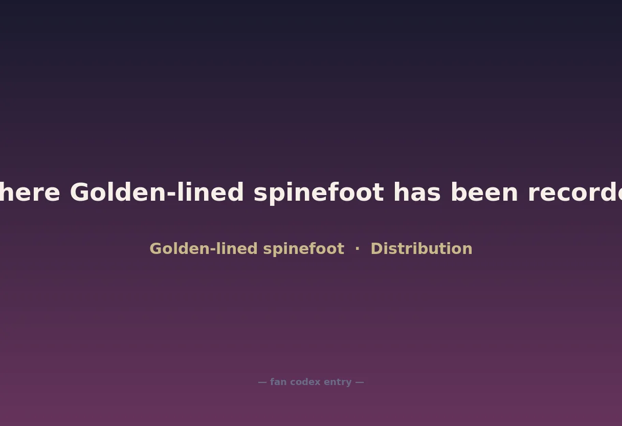 Where Golden-lined spinefoot has been recorded