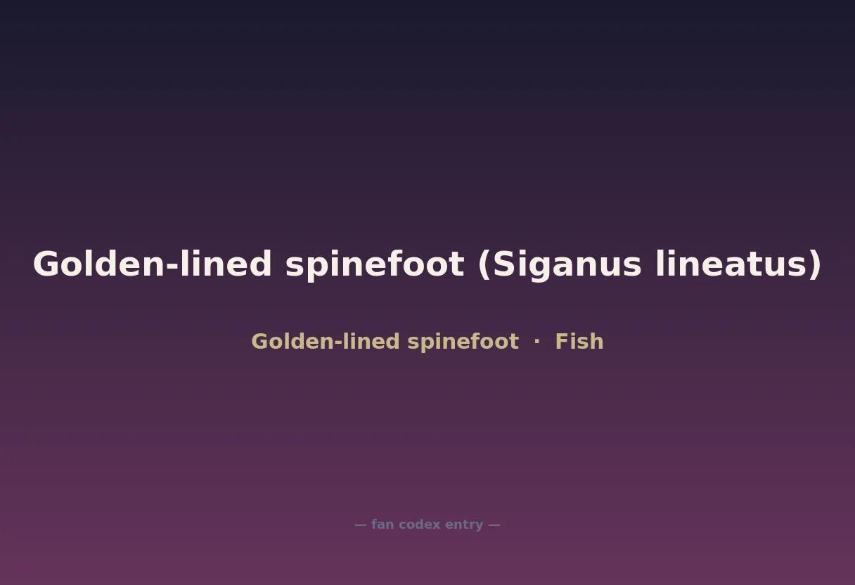 Golden-lined spinefoot (Siganus lineatus)