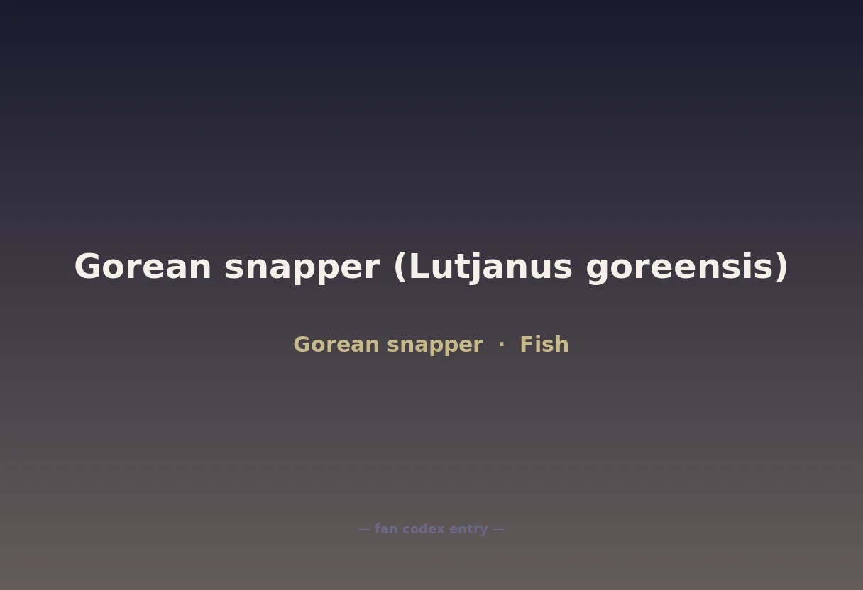 Gorean snapper (Lutjanus goreensis)