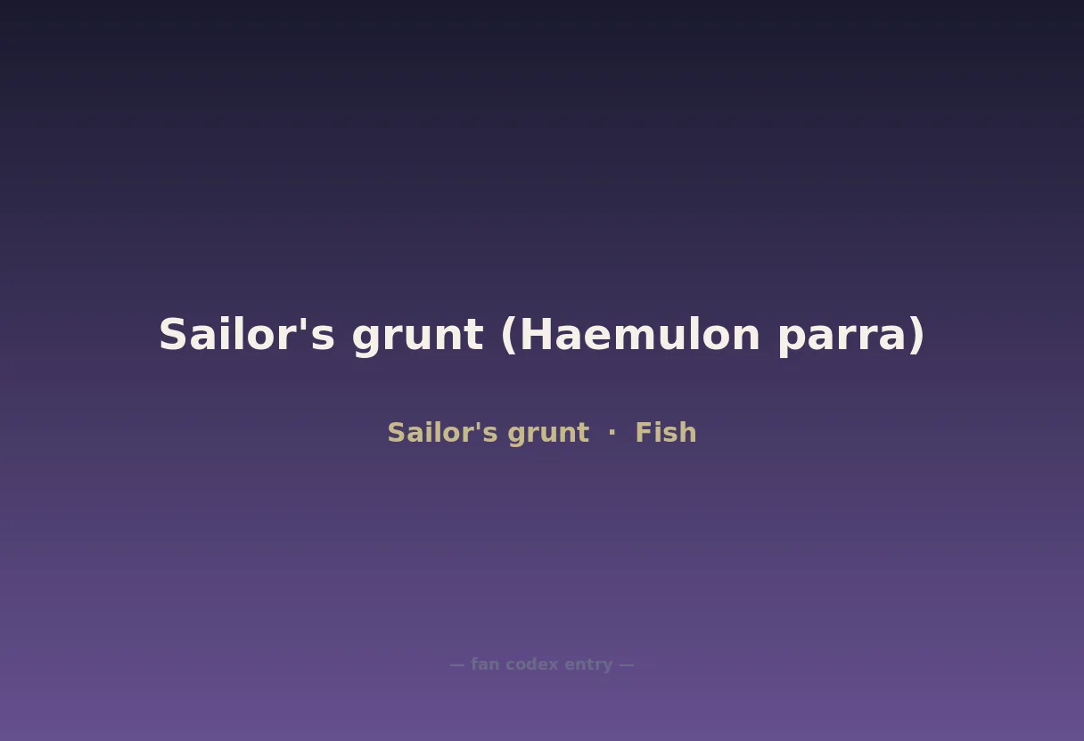 Sailor's grunt (Haemulon parra)