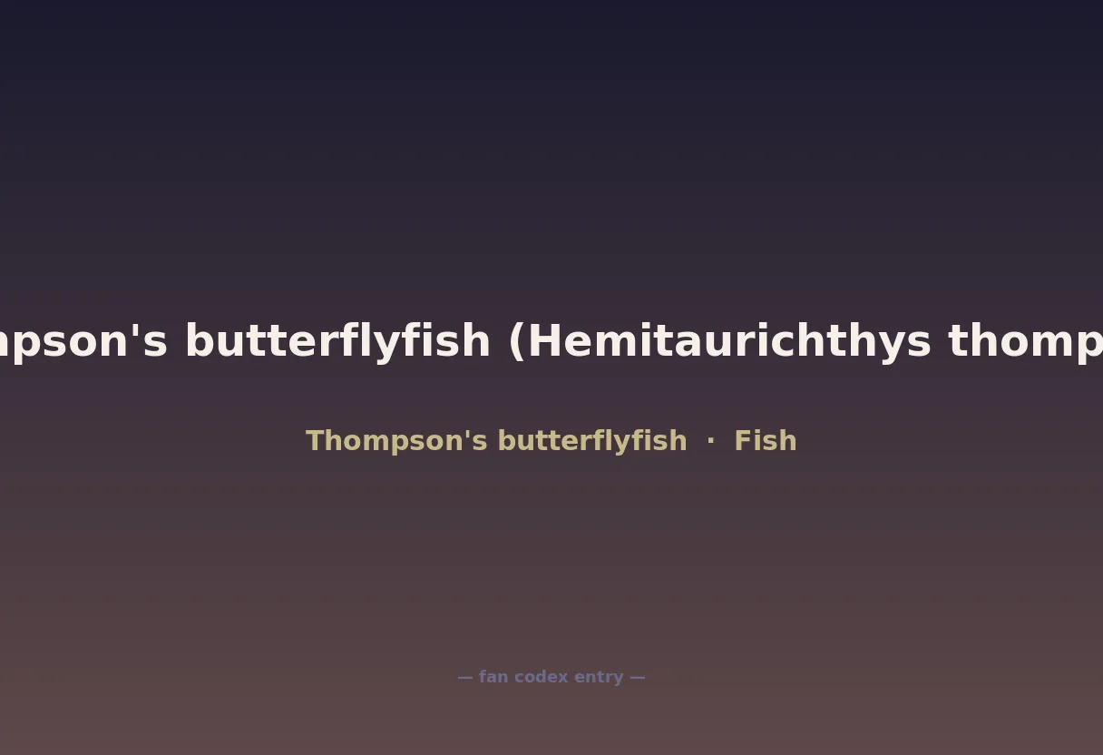 Thompson's butterflyfish (Hemitaurichthys thompsoni)