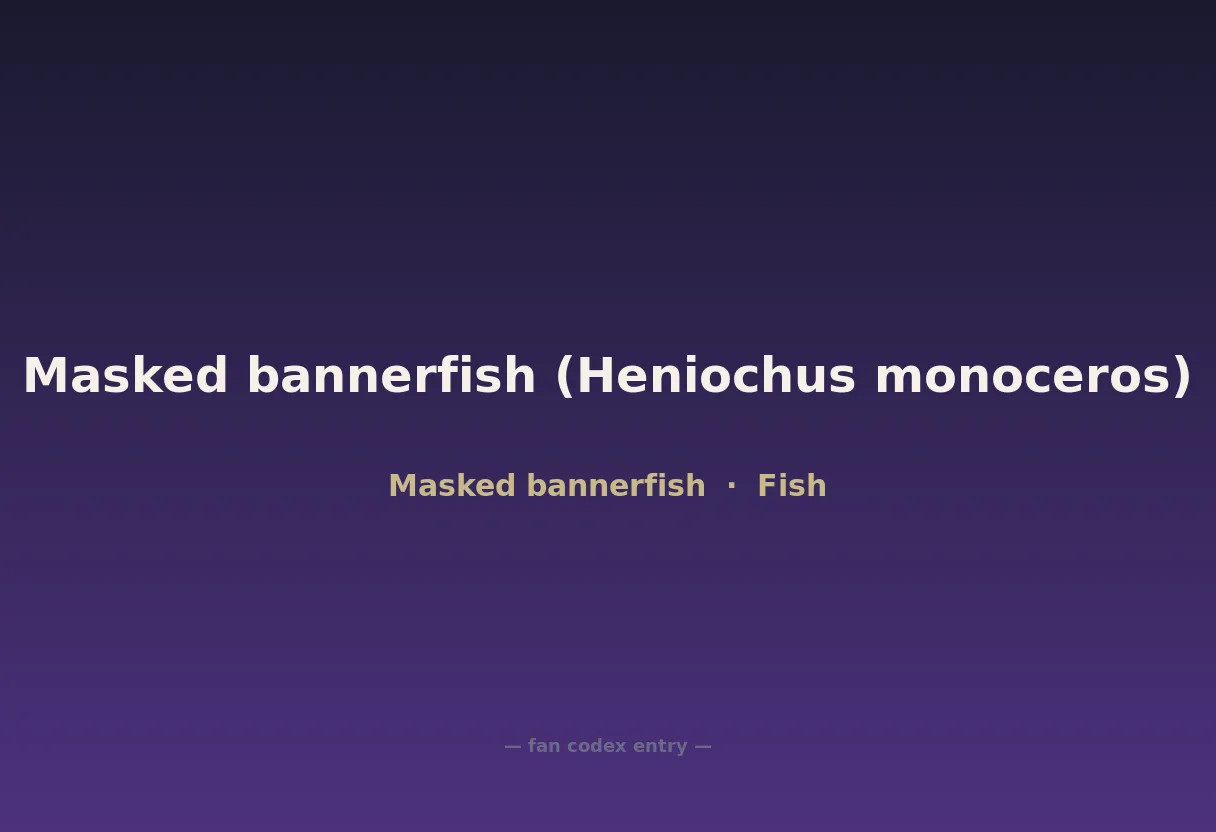 Masked bannerfish (Heniochus monoceros)