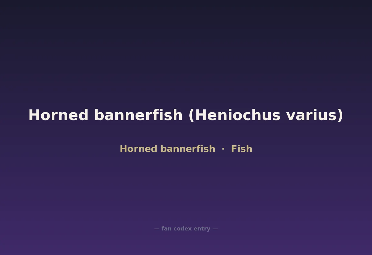 Horned bannerfish (Heniochus varius)