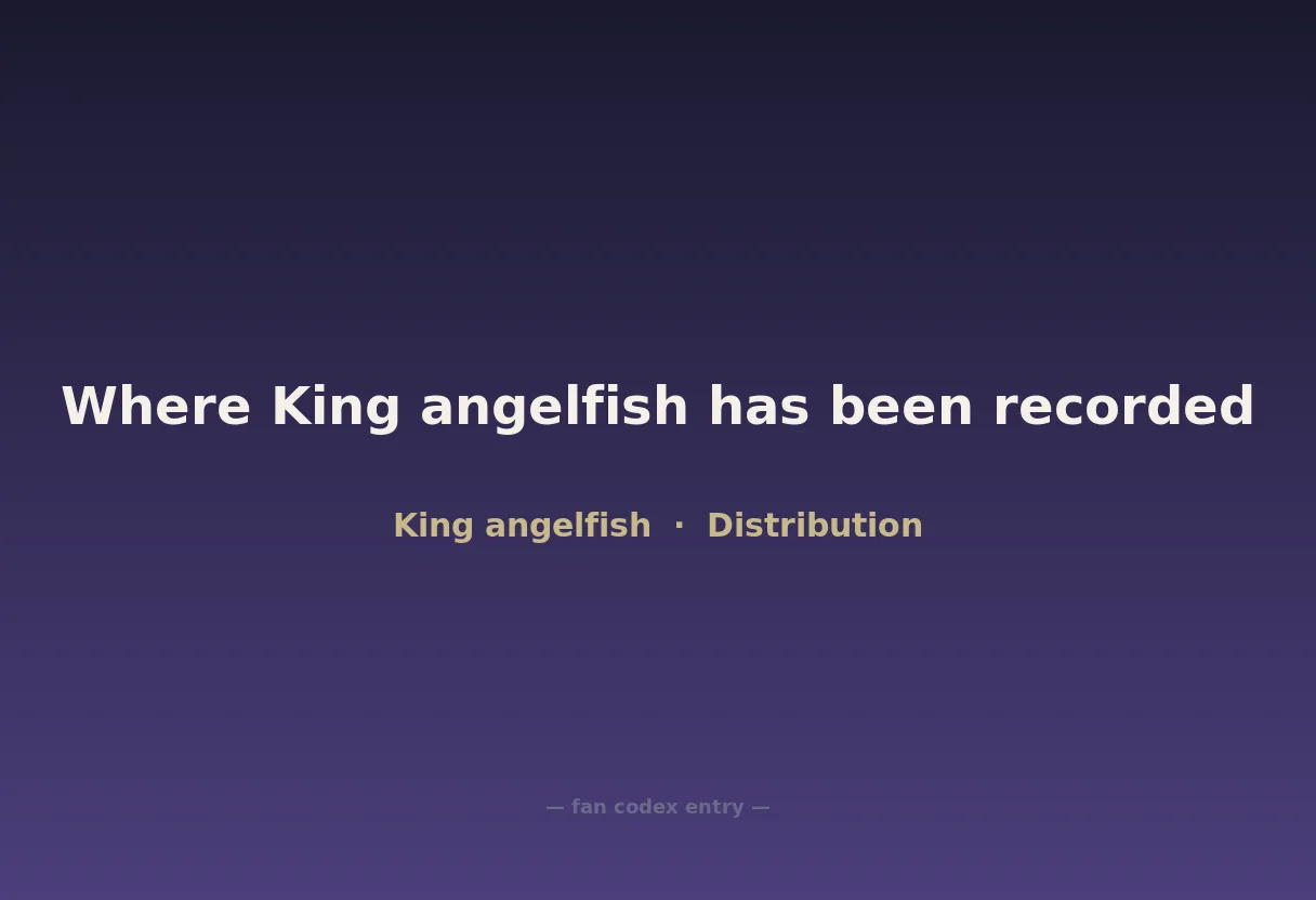 Where King angelfish has been recorded