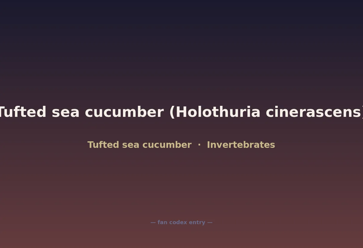 Tufted sea cucumber (Holothuria cinerascens)
