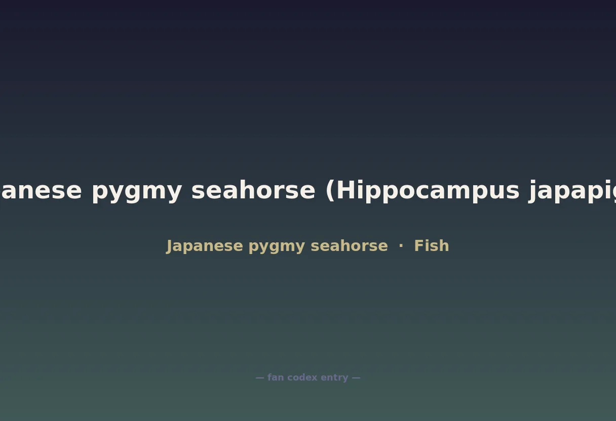 Japanese pygmy seahorse (Hippocampus japapigu)