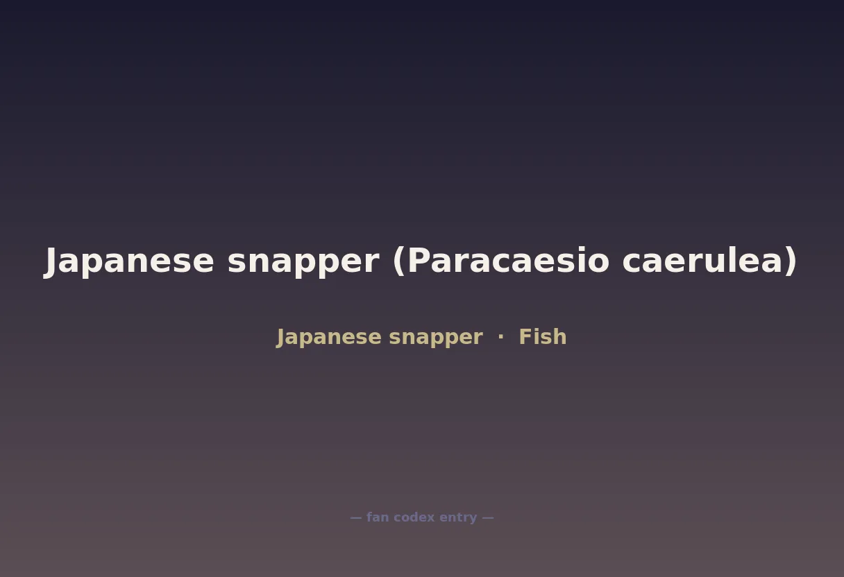 Japanese snapper (Paracaesio caerulea)
