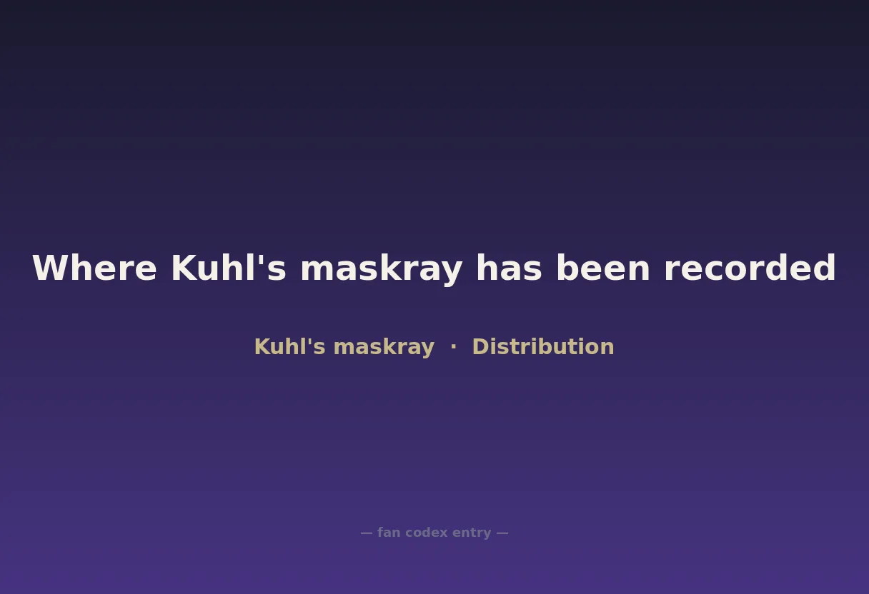 Where Kuhl's maskray has been recorded