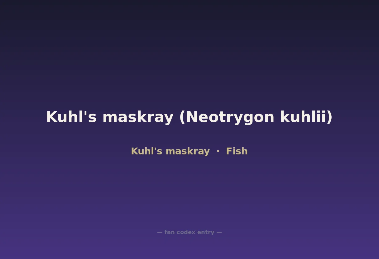 Kuhl's maskray (Neotrygon kuhlii)