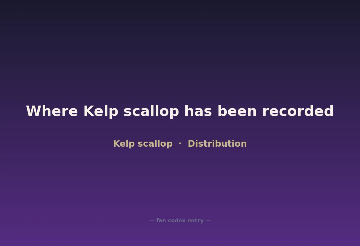 Where Kelp scallop has been recorded