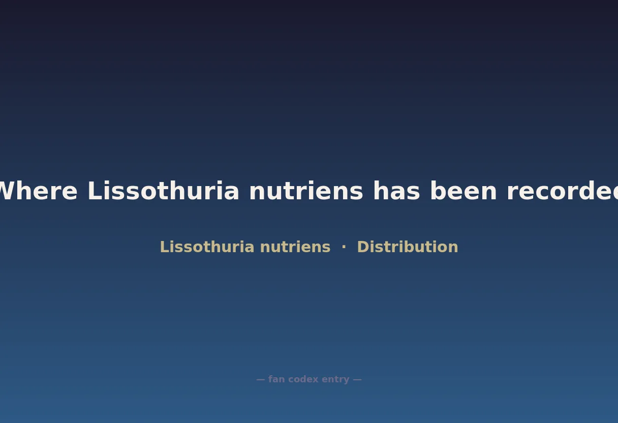 Where Lissothuria nutriens has been recorded