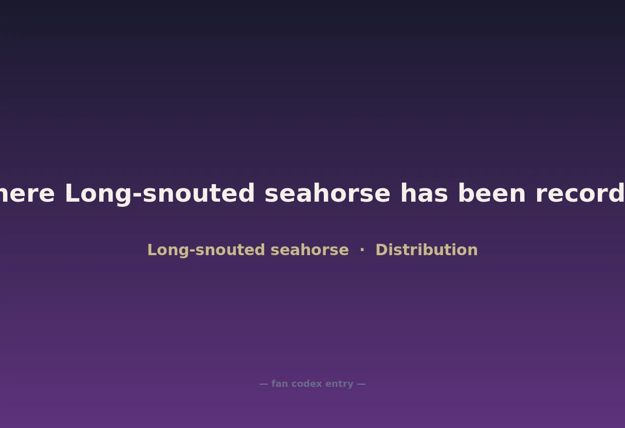 Where Long-snouted seahorse has been recorded