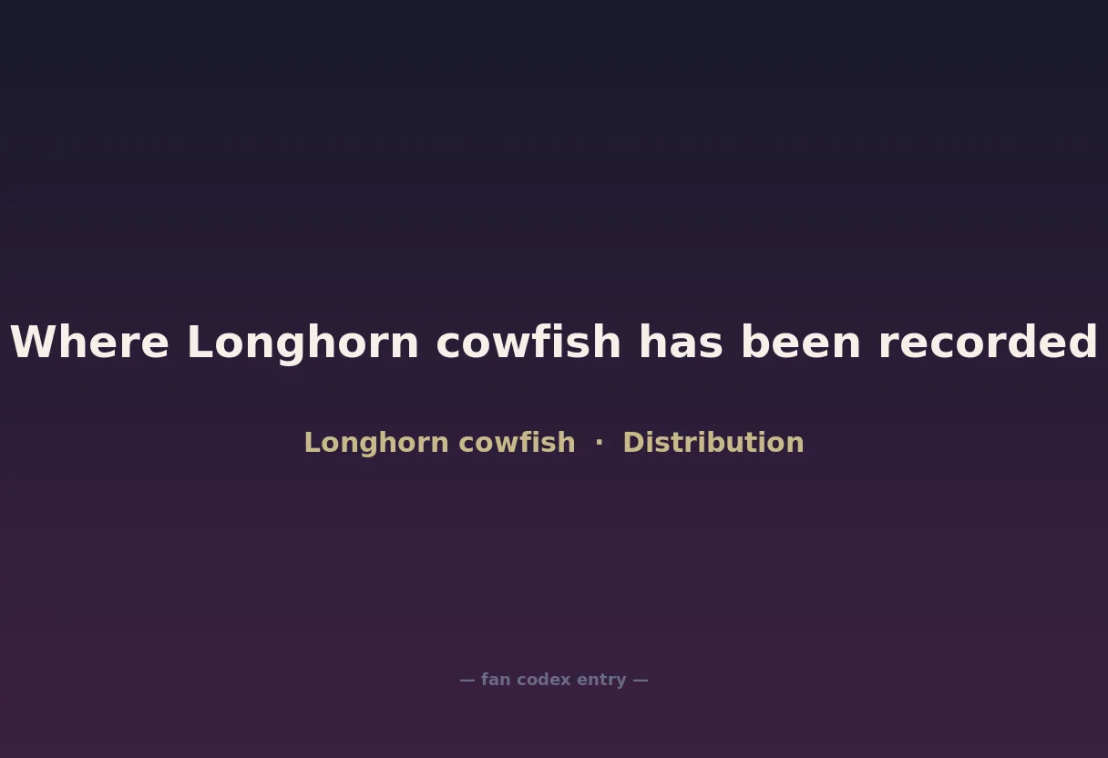 Where Longhorn cowfish has been recorded