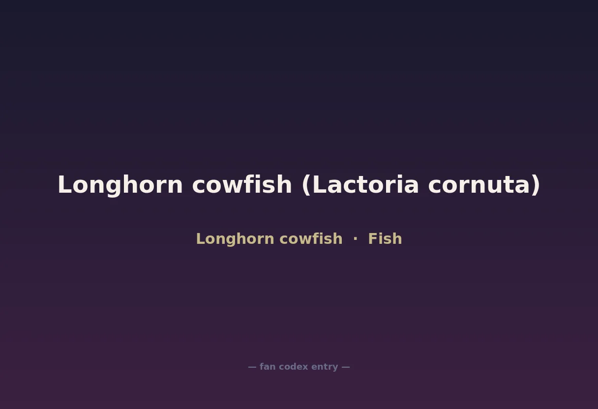 Longhorn cowfish (Lactoria cornuta)
