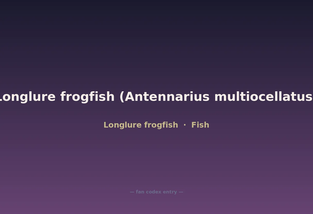 Longlure frogfish (Antennarius multiocellatus)