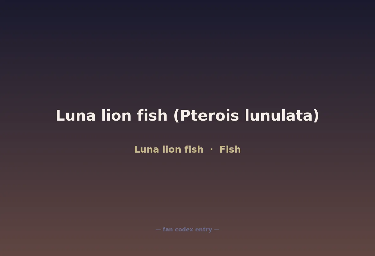 Luna lion fish (Pterois lunulata)